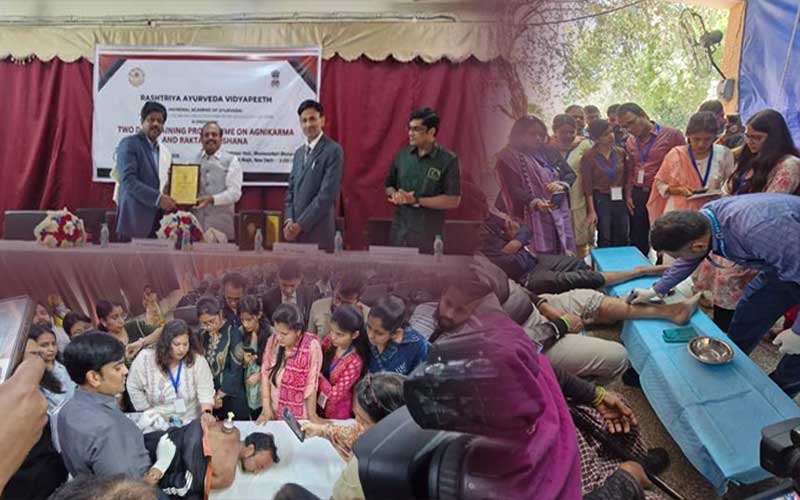 Participants hone skills in Agnikarma, Rakta Mokshana para-surgical Ayurvedic therapies Participants hone skills in Agnikarma, Rakta Mokshana para-surgical Ayurvedic therapies